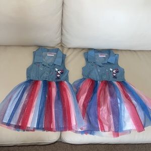 EUC Minnie dresses. 2t & 3t Fourth of July red and blue